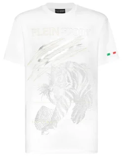 Cotton Dotted Lamina T-shirt Round Neck SS Tiger