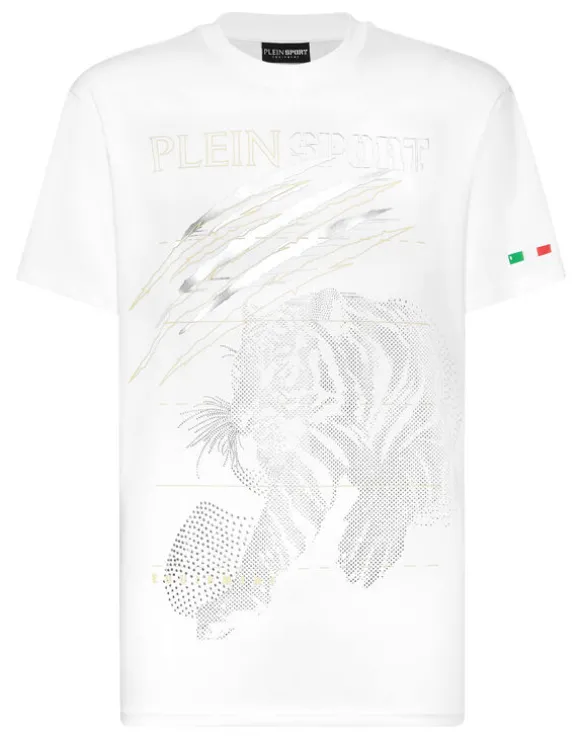 Cotton Dotted Lamina T-shirt Round Neck SS Tiger