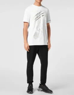 Cotton Dotted Lamina T-shirt Round Neck SS Tiger