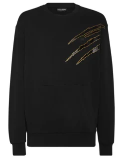 Cotton Sweatshirt Round Neck LS Lamina Scratch