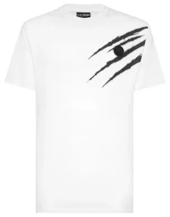 Cotton T-shirt Round Neck SS Lamina Scratch