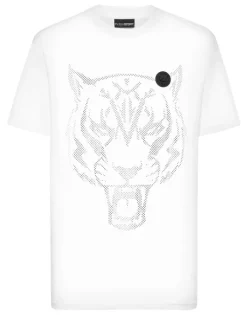 Cotton T-shirt Round Neck SS Lamina Tiger