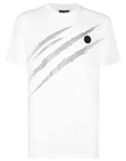 Cotton T-shirt Round Neck SS Lamina Scratch