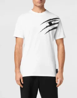 Cotton T-shirt Round Neck SS Lamina Scratch