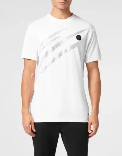 Cotton T-shirt Round Neck SS Lamina Scratch