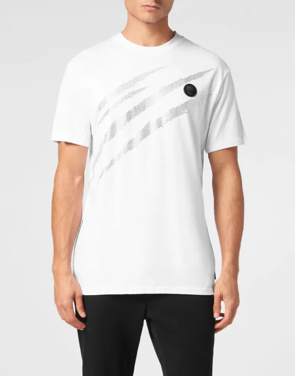 Cotton T-shirt Round Neck SS Lamina Scratch