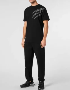 Cotton T-shirt Round Neck SS Lamina Scratch