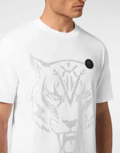 Cotton T-shirt Round Neck SS Lamina Tiger