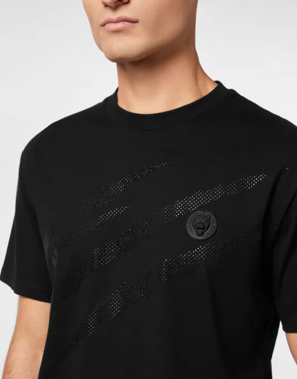 Cotton T-shirt Round Neck SS Lamina Scratch