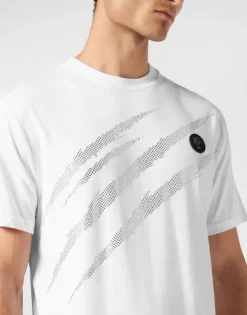 Cotton T-shirt Round Neck SS Lamina Scratch