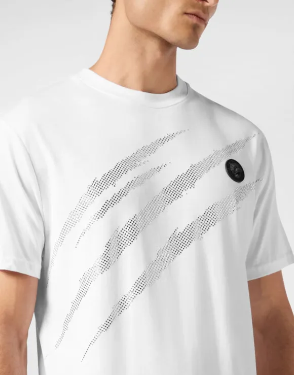 Cotton T-shirt Round Neck SS Lamina Scratch