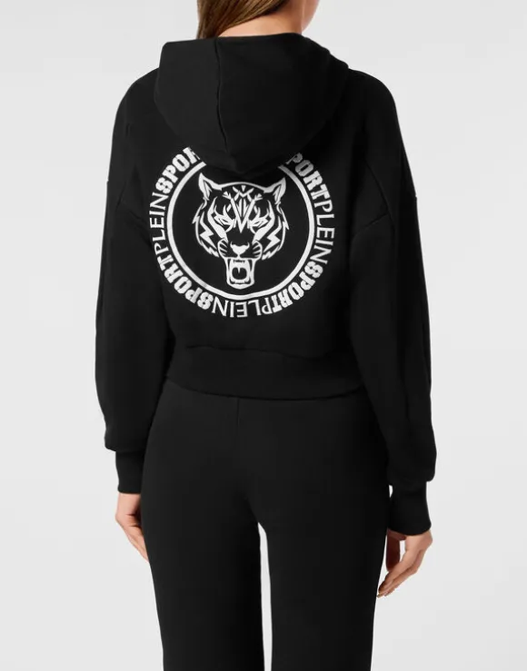 Cropped Hoodie Sweatshirt Tiger