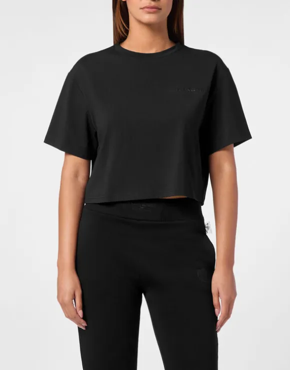 Cropped T-shirt Round Neck SS