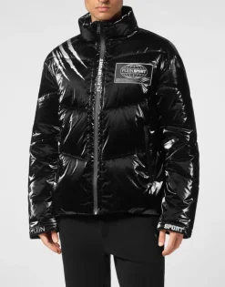 Nylon Crease Puffer Jacket