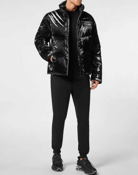 Nylon Crease Puffer Jacket
