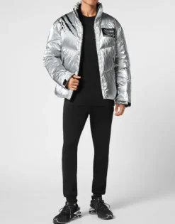 Nylon Crease Puffer Jacket