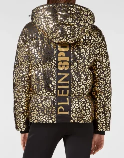 Nylon Puffer Jacket Leopard