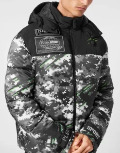 Nylon Puffer Jacket Pixel