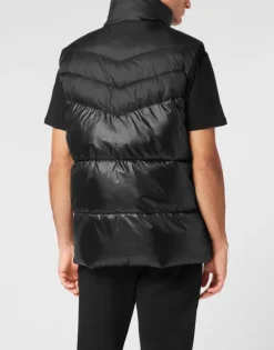 Nylon Puffered Vest Jacket