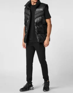 Nylon Puffered Vest Jacket