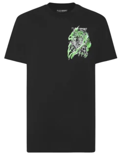 Plein Sport Cotton T-shirt Round Neck SS Tiger