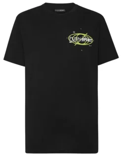 Plein Sport Cotton T-shirt Round Neck SS Logos