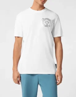 Plein Sport Cotton T-shirt Round Neck SS Lamina Tiger