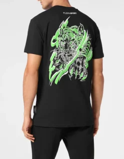 Plein Sport Cotton T-shirt Round Neck SS Tiger