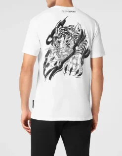 Plein Sport Cotton T-shirt Round Neck SS Tiger