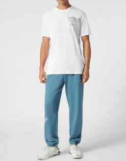 Plein Sport Cotton T-shirt Round Neck SS Lamina Tiger