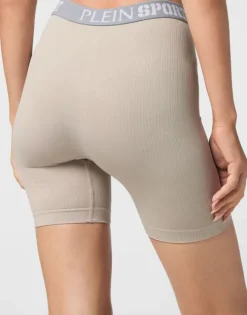 Rib Seamless Biker Shorts Logo