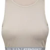 Rib Seamless Training Sport Bra Logo