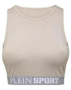 Rib Seamless Training Sport Bra Logo
