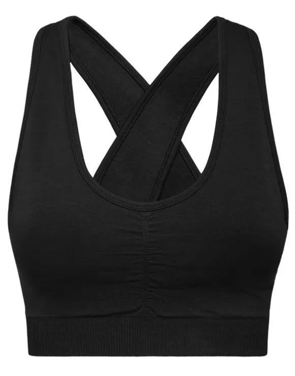 Seamless Wide Straps Sport Bra Logo