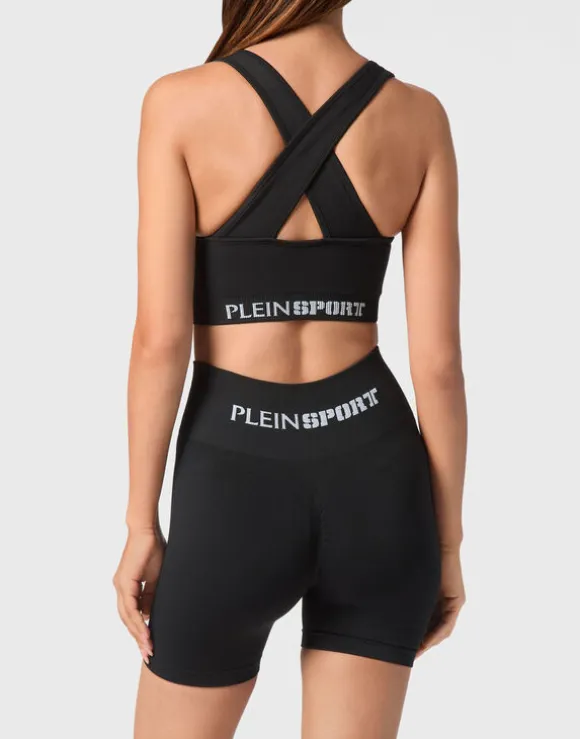 Seamless Wide Straps Sport Bra Logo