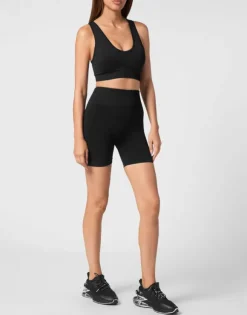 Seamless Wide Straps Sport Bra Logo