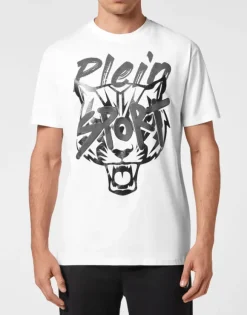 T-shirt Round Neck Stencil Tiger Street Fighter